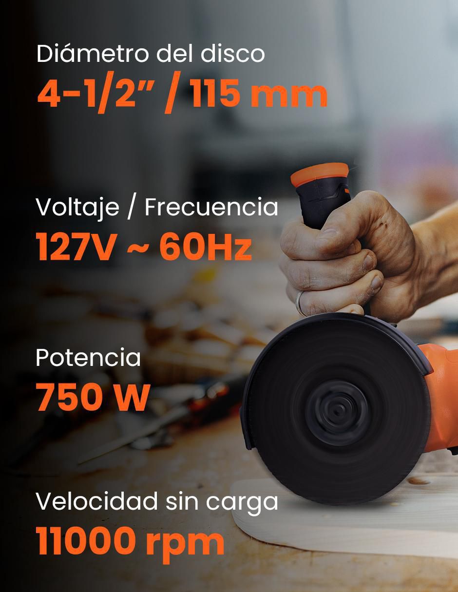Amoladora daag115-75b de 127 v 4