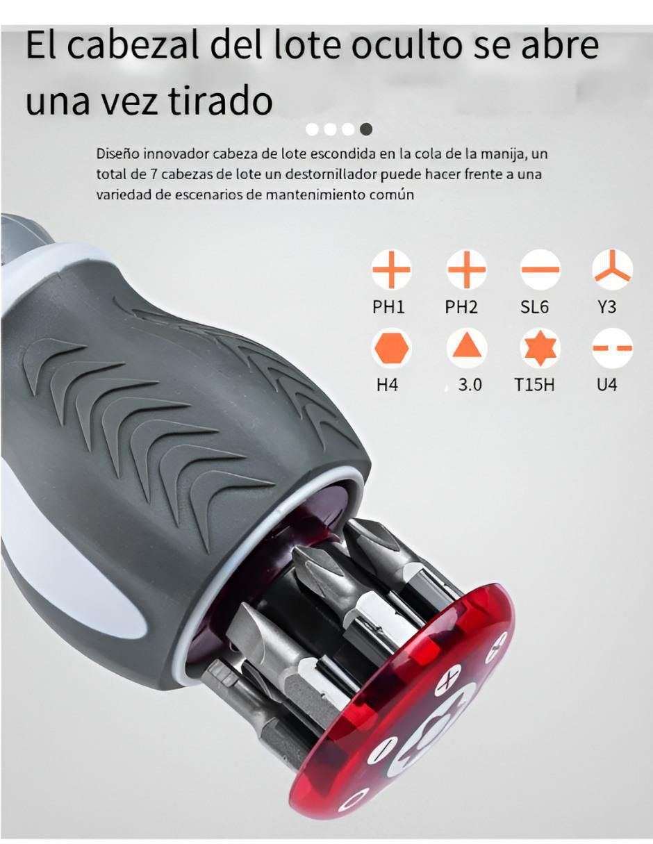 Desarmador multipuntas XTLLAR3715 8 piezas 2