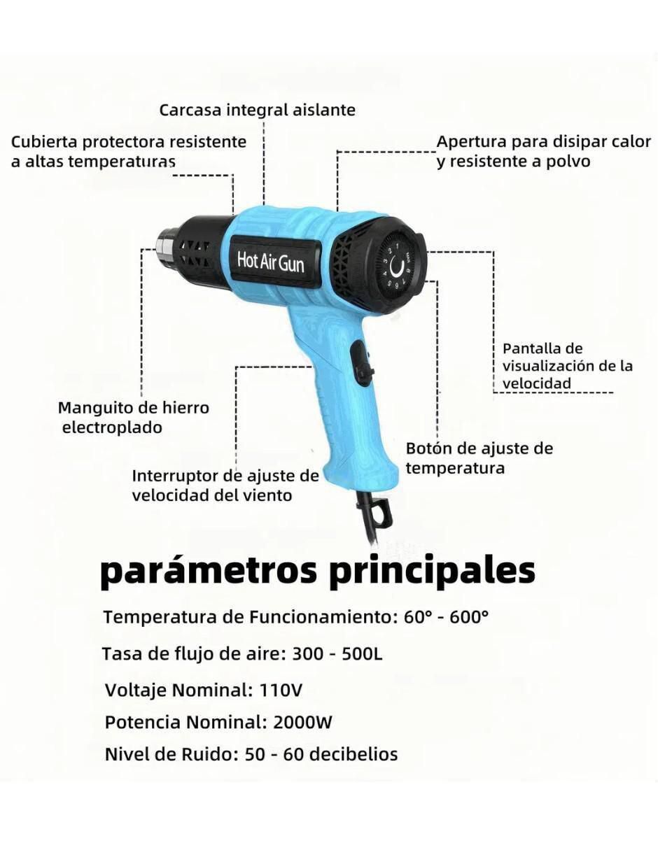 Pistola de calor de 2000 W 2