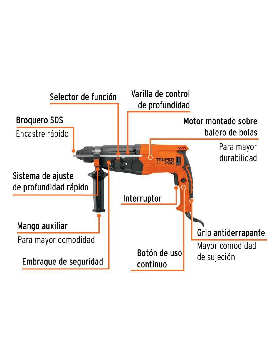 Rotomartillo y brocas 103066 800 W 2