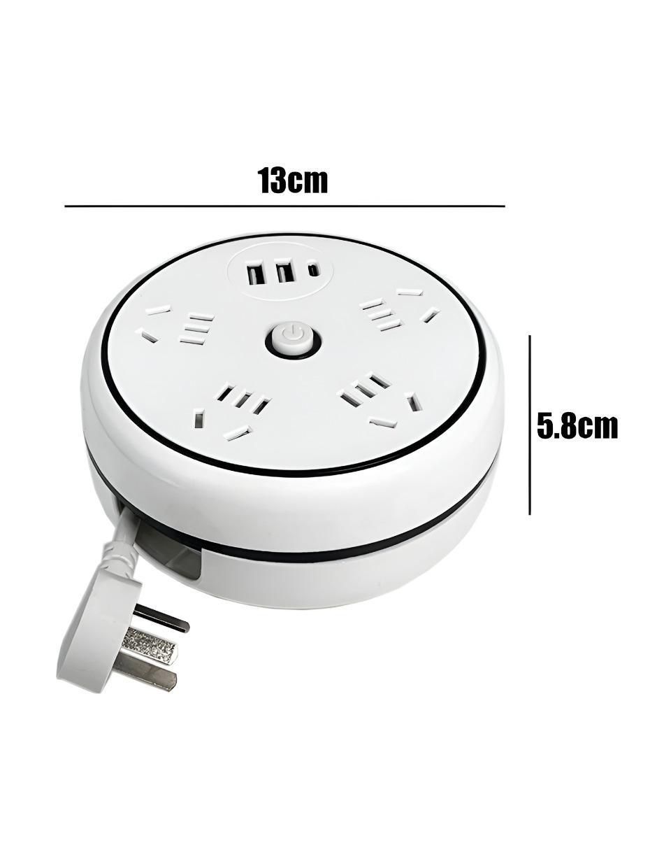 Multicontacto de 4 contactos y 2 puertos USB 4