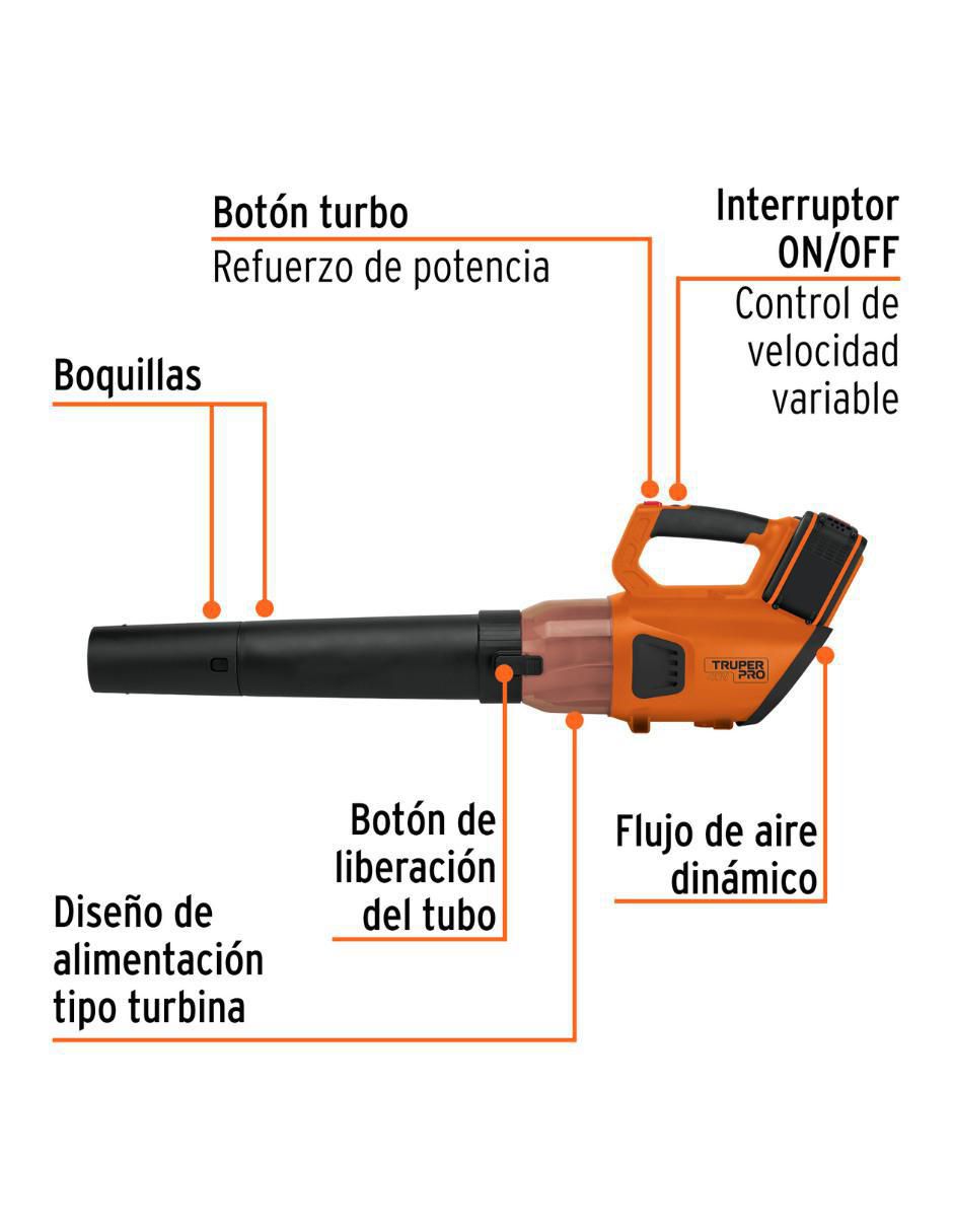 Sopladora a eléctrico inalambrica 90 MPH 400 CFM 2