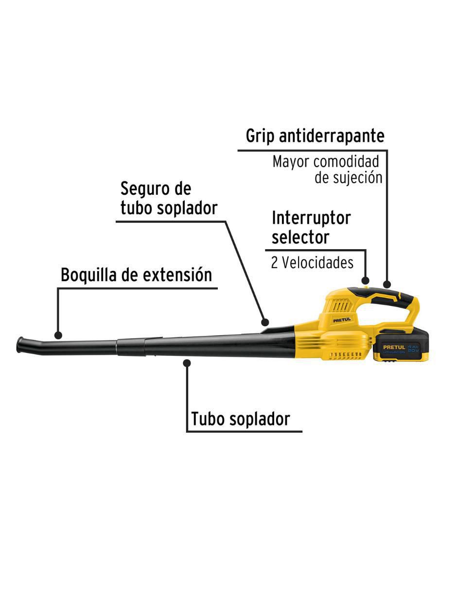 Sopladora eléctrica Inalambrica 90 MPH 105 CFM 2