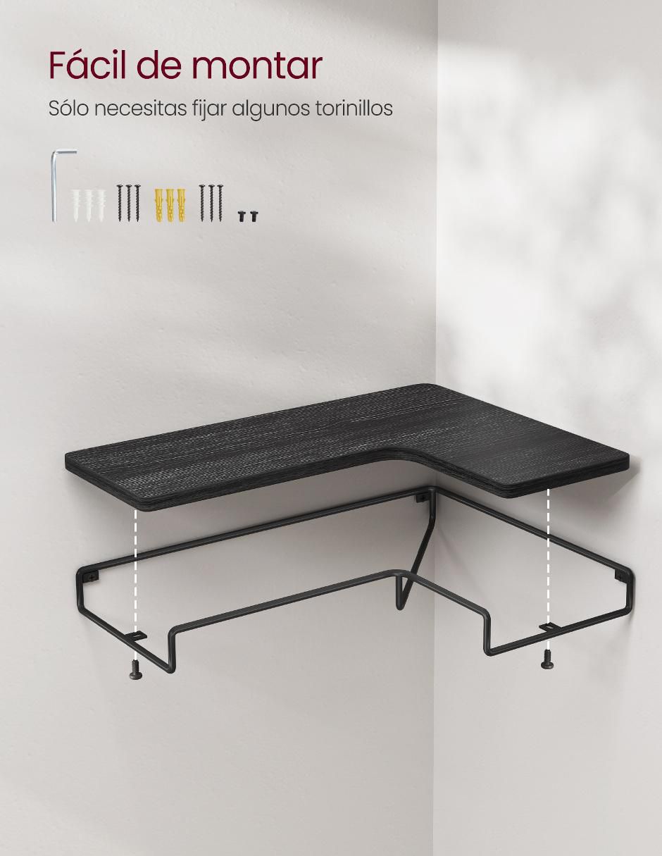 Estante de madera con metal Colex MLLS831B22 2