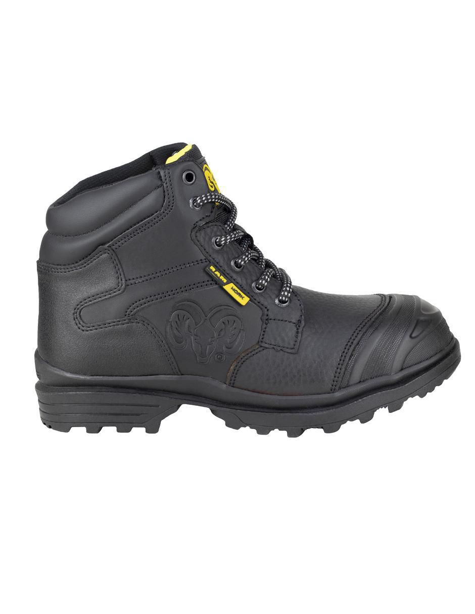 Bota industrial de cuero y tela 2