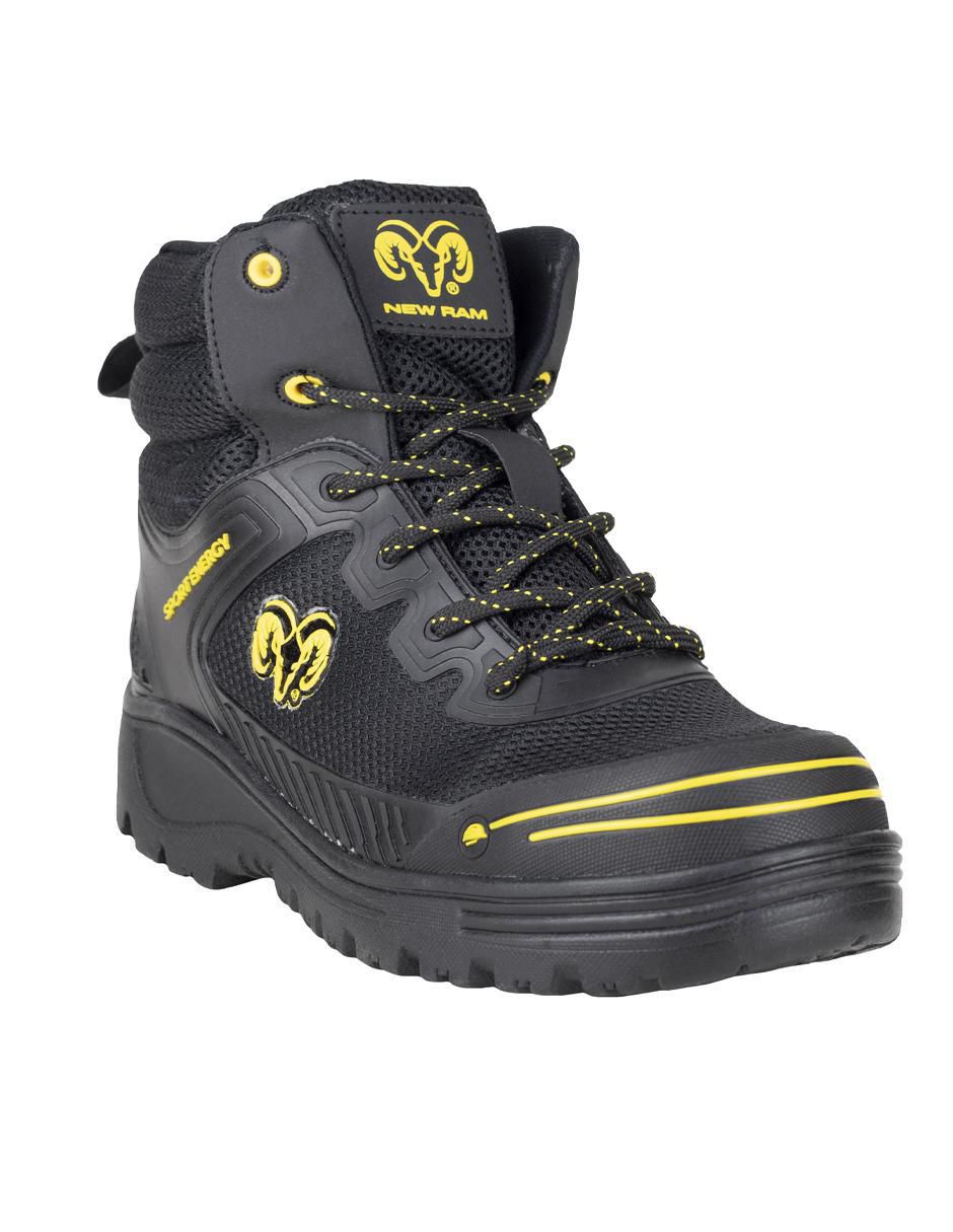 Bota industrial de cuero y tela Bota industrial de cuero y tela