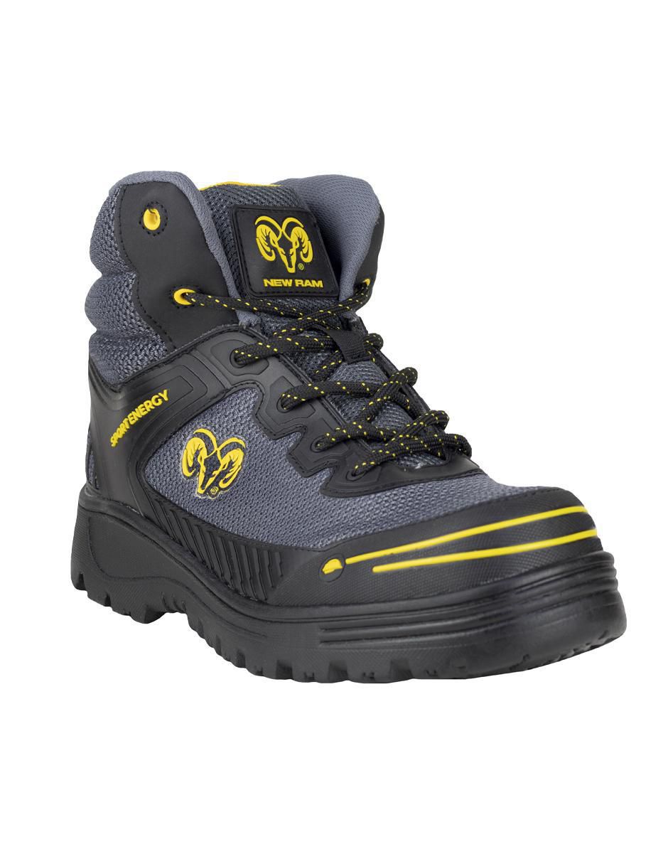 Bota industrial de cuero y tela Bota industrial de cuero y tela