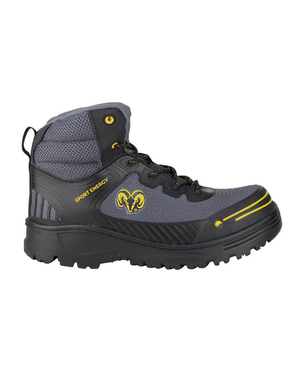 Bota industrial de cuero y tela 2