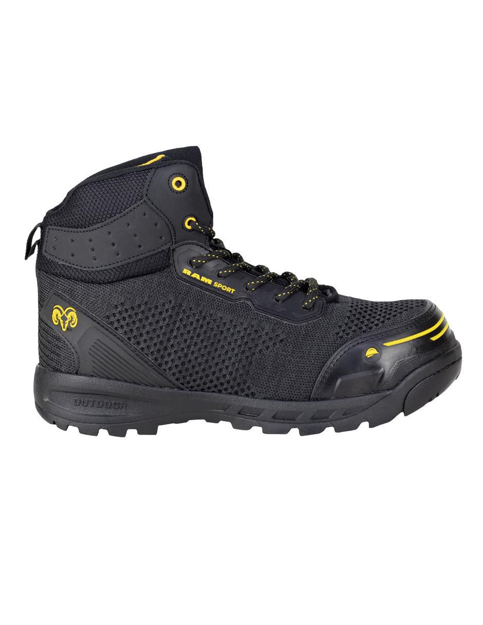 Bota industrial de cuero y tela 2
