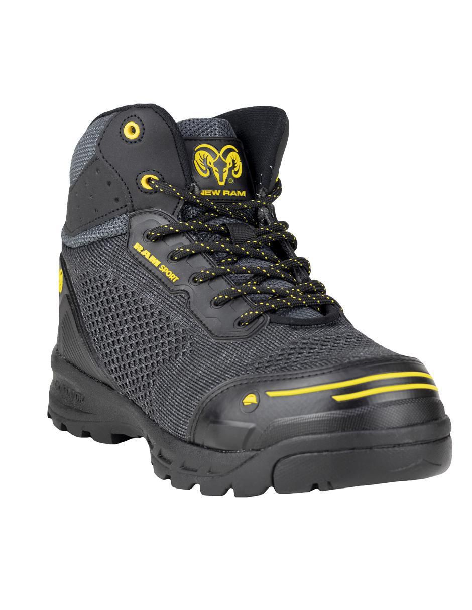 Bota industrial de cuero y tela Bota industrial de cuero y tela