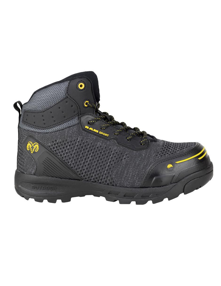 Bota industrial de cuero y tela 2