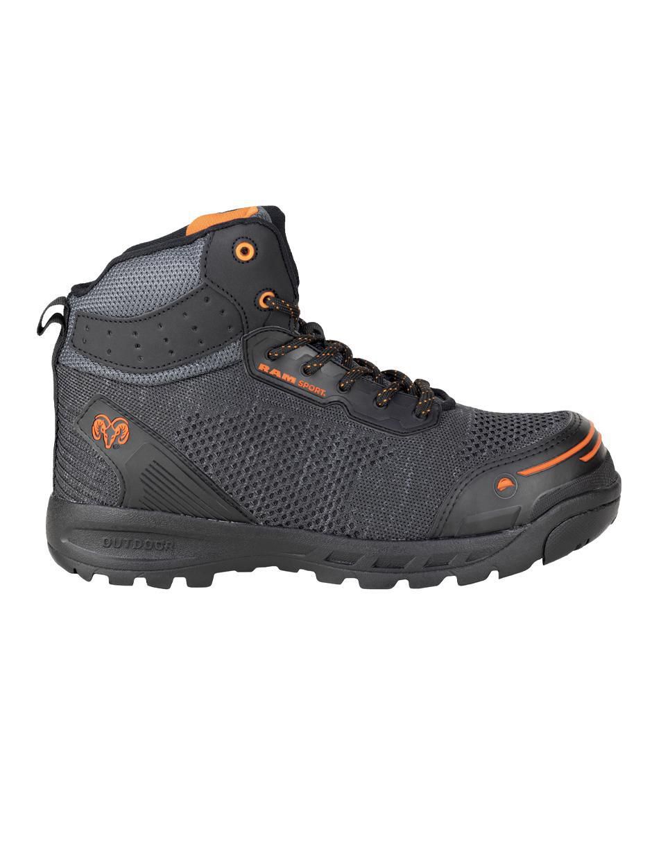 Bota industrial de cuero y tela 2