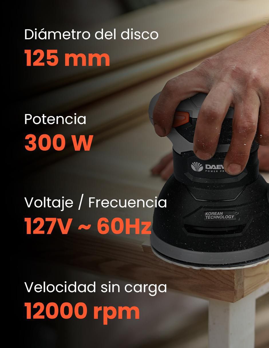 Lijadora orbital roto orbital 300 w 4