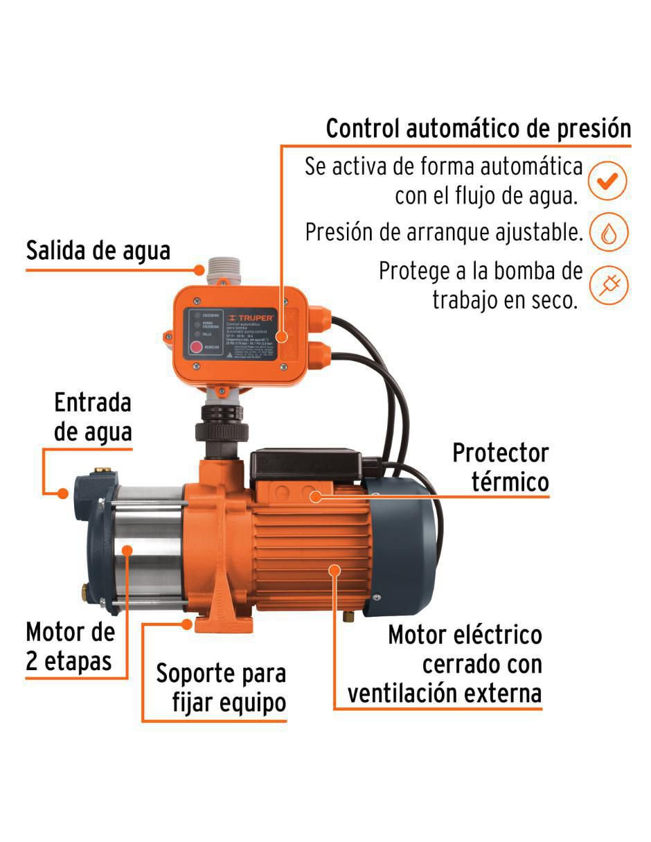 Bomba de agua multietapas 3/4 HP 2