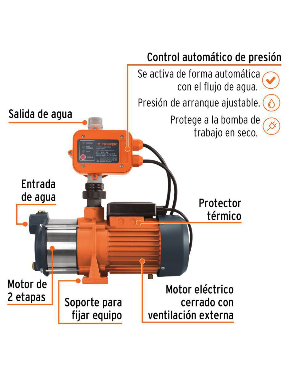 Bomba de agua multietapas 1/2 HP 2