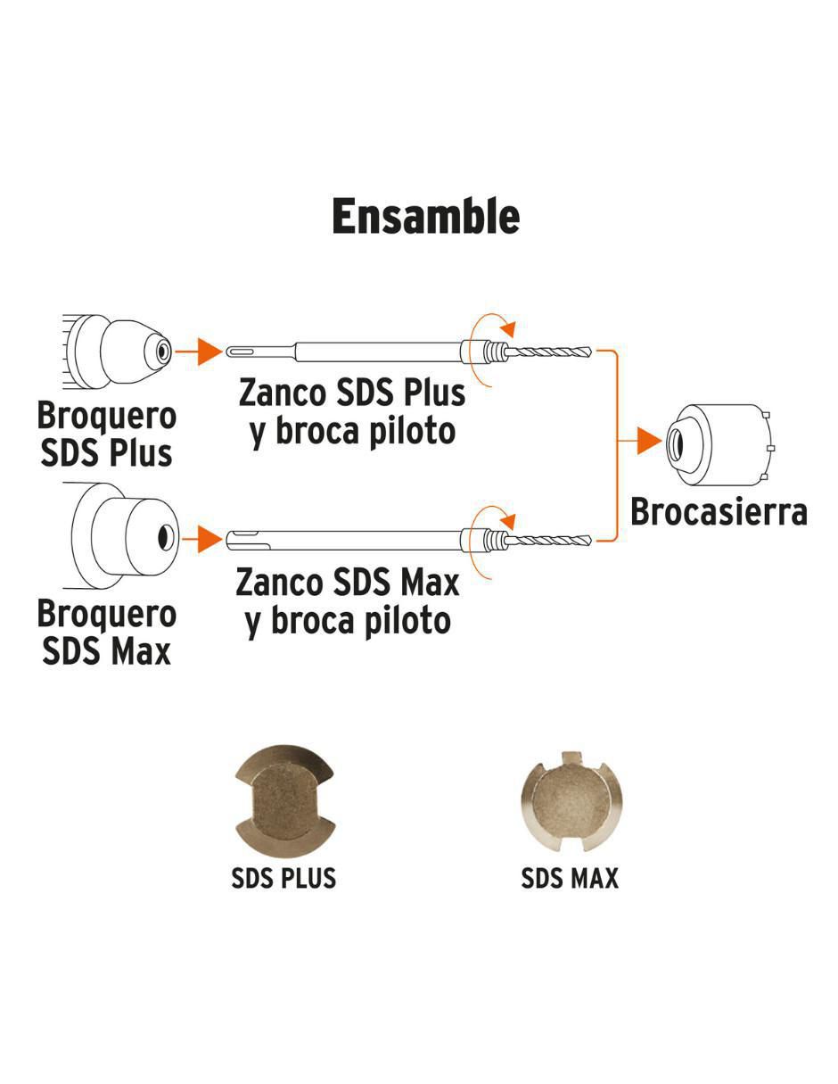 Juego brocas para concreto con 9 piezas 2
