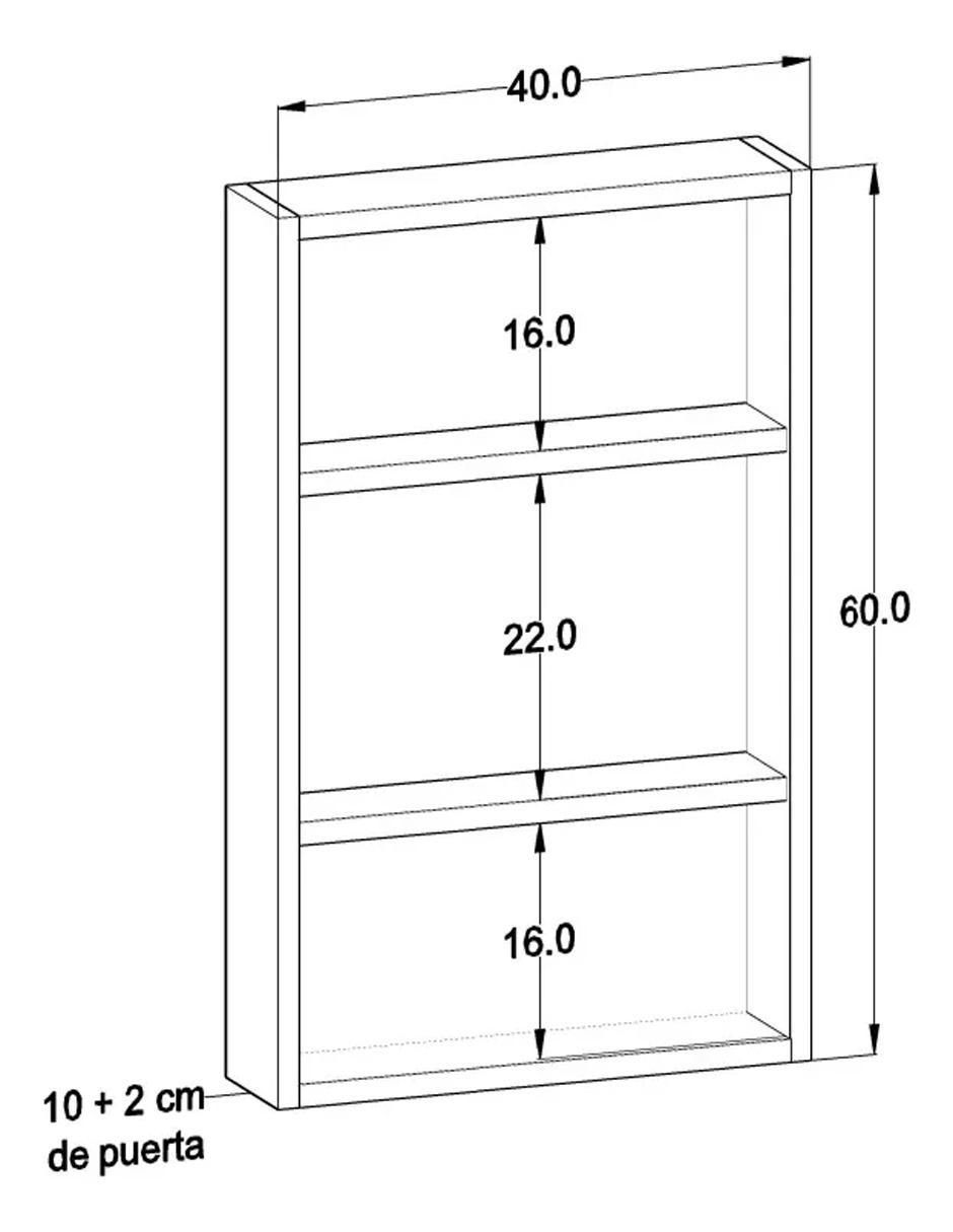 Botiquín repisa MDF 4