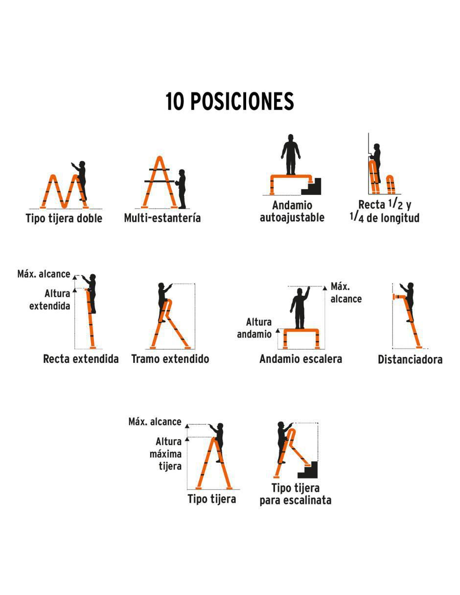 Escalera multipropósito de aluminio 2