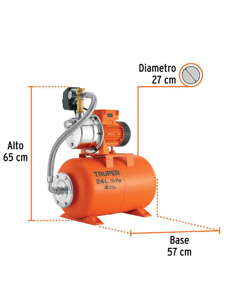 Bomba de agua hidroneumática 1/2 HP 4