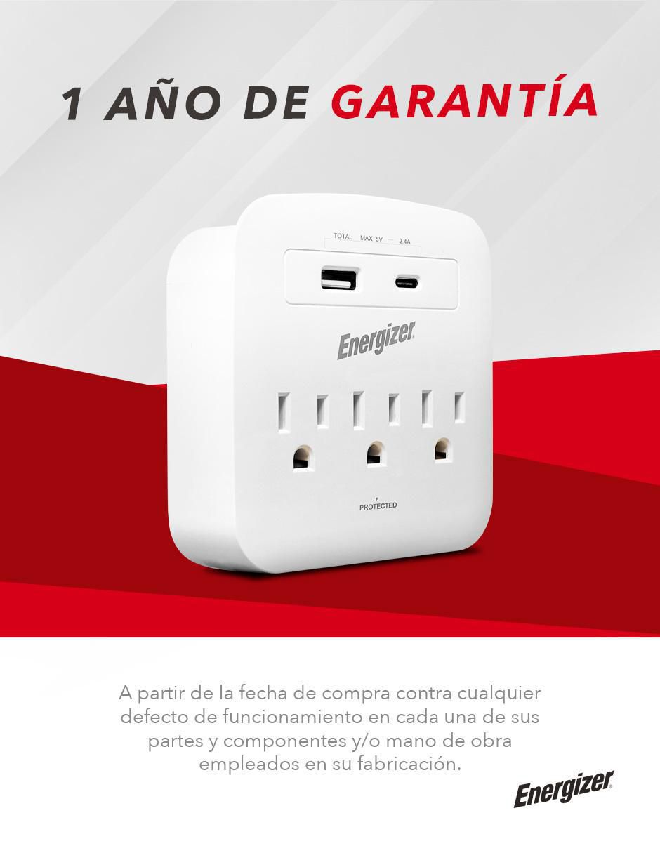 Multicontacto EN-TAP3 de 3 salidas y 2 puertos USB 8