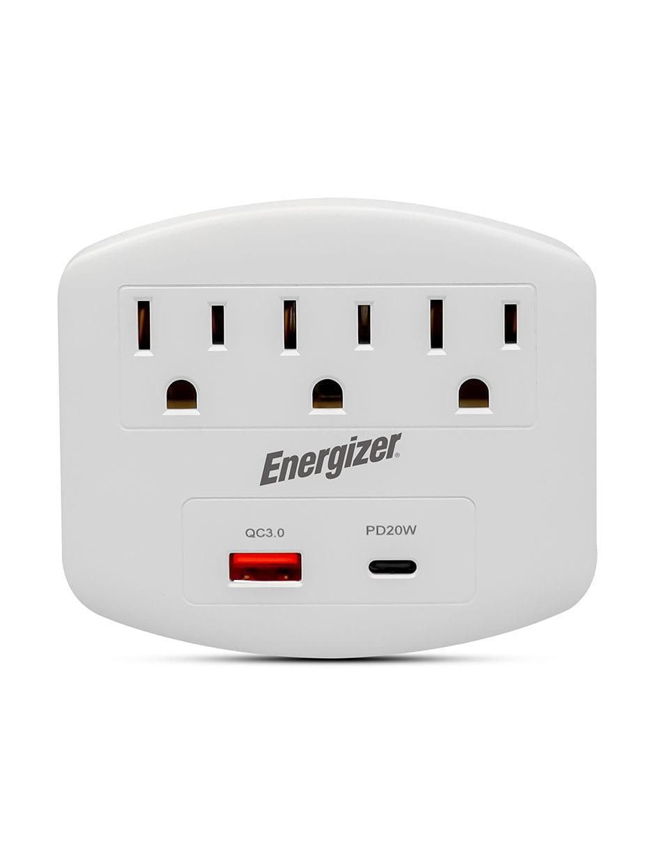 Multicontacto EN-TAP4 de 3 salidas y 2 puertos USB