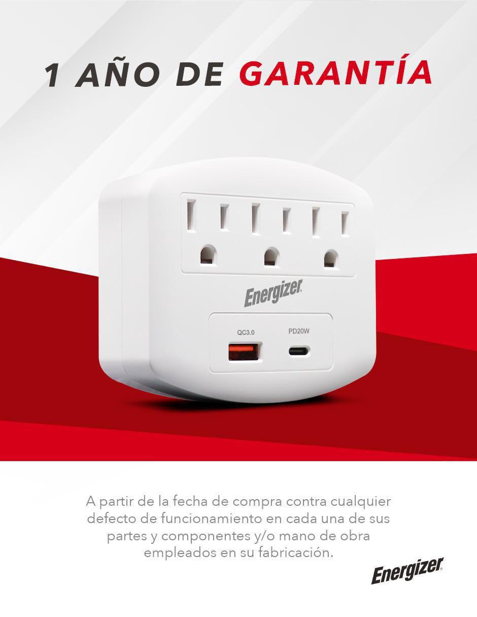 Multicontacto EN-TAP4 de 3 salidas y 2 puertos USB 9