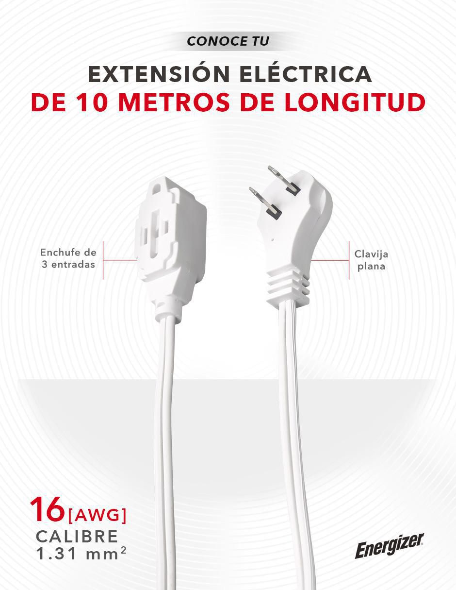 Extensión eléctrica 10 m 2