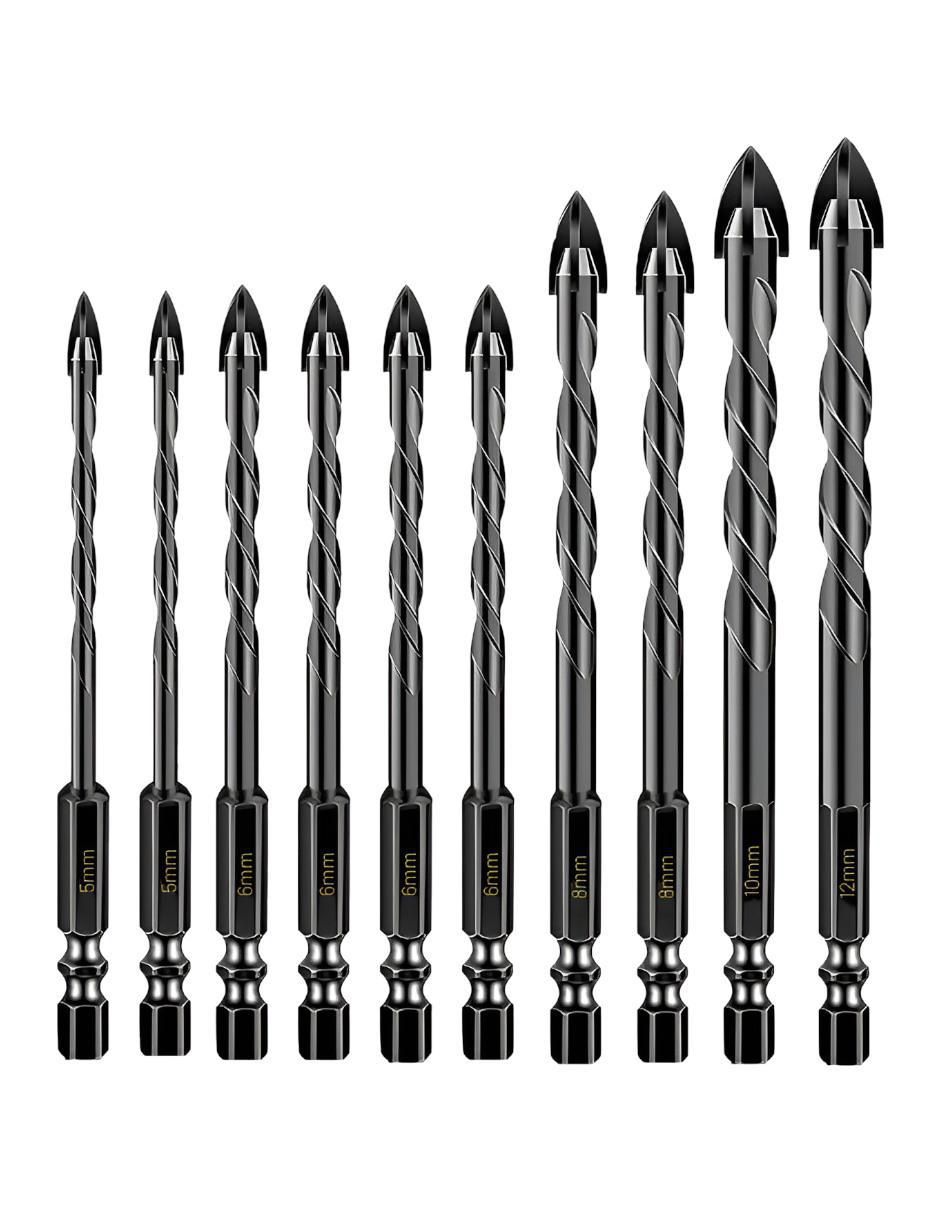 Juego brocas multimateriales con 10 piezas