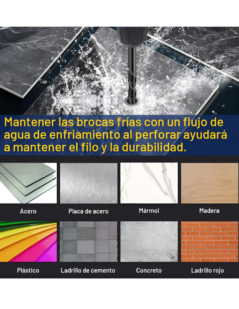 Juego brocas multimateriales con 10 piezas 2