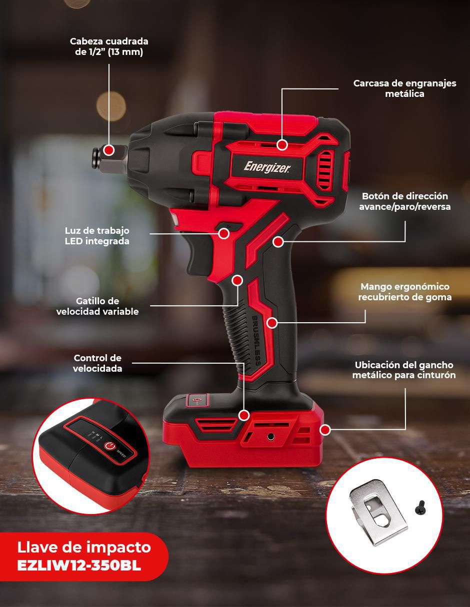 Kit Taladro y llave de impacto EZLCOM1500CB2 de 20 V 3