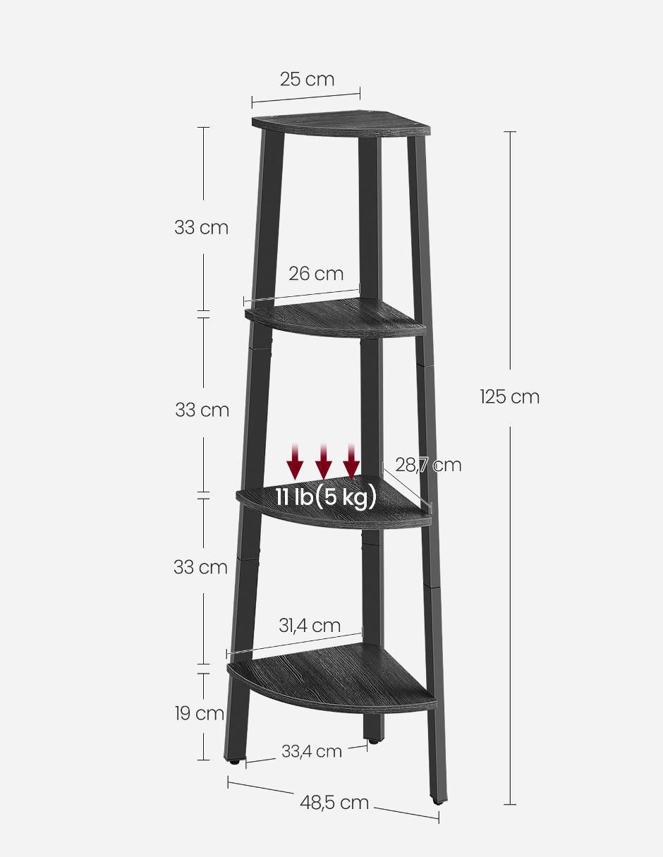 Estante esquinero Barnet MLLS034B22 5