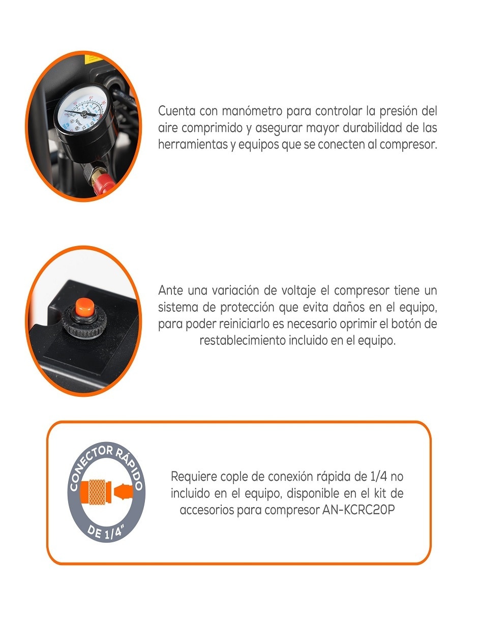 Compresor 9L 1 hp 4