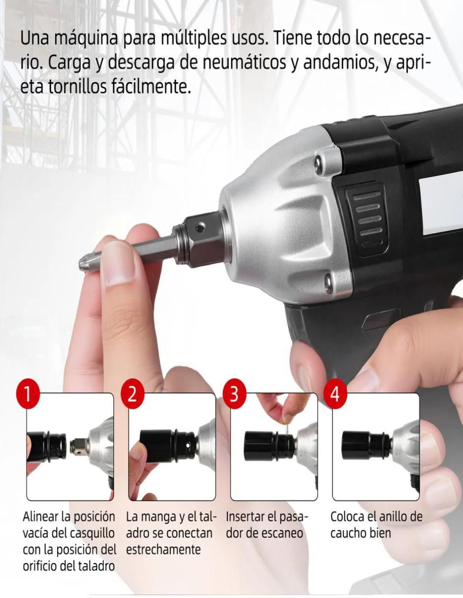 Kit taladro y llave de impacto inalámbrico de 48 V 5