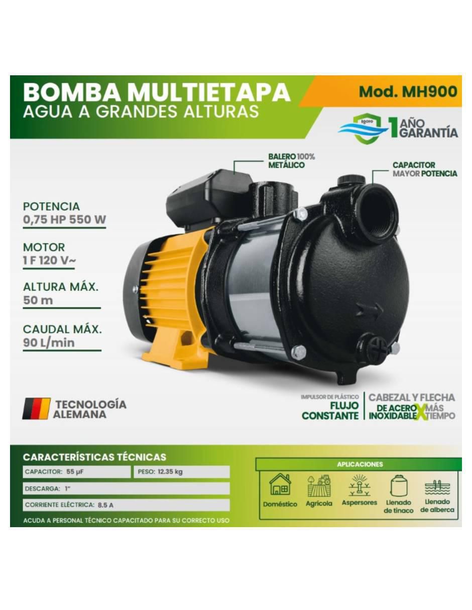Bomba de agua Multietapas 3/4 HP 3