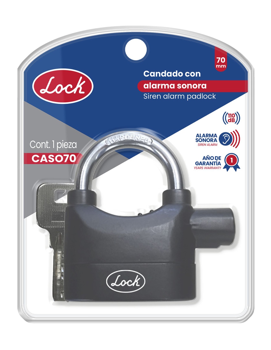Candado con alarma de llave 3