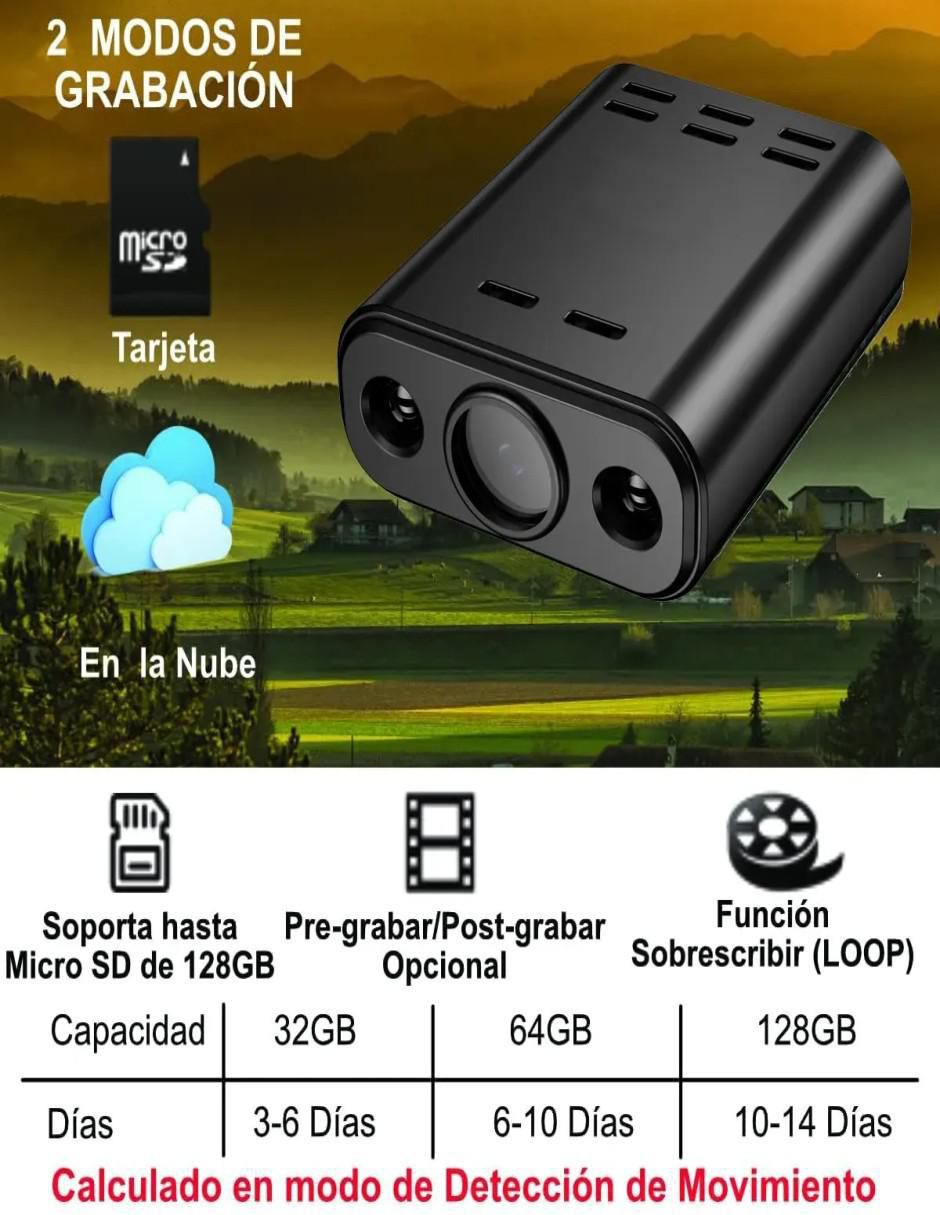 Cámara Wi-Fi de seguridad inalámbrica 2K 150° a 60°  con capacidad para grabar visión nocturna para interior 6