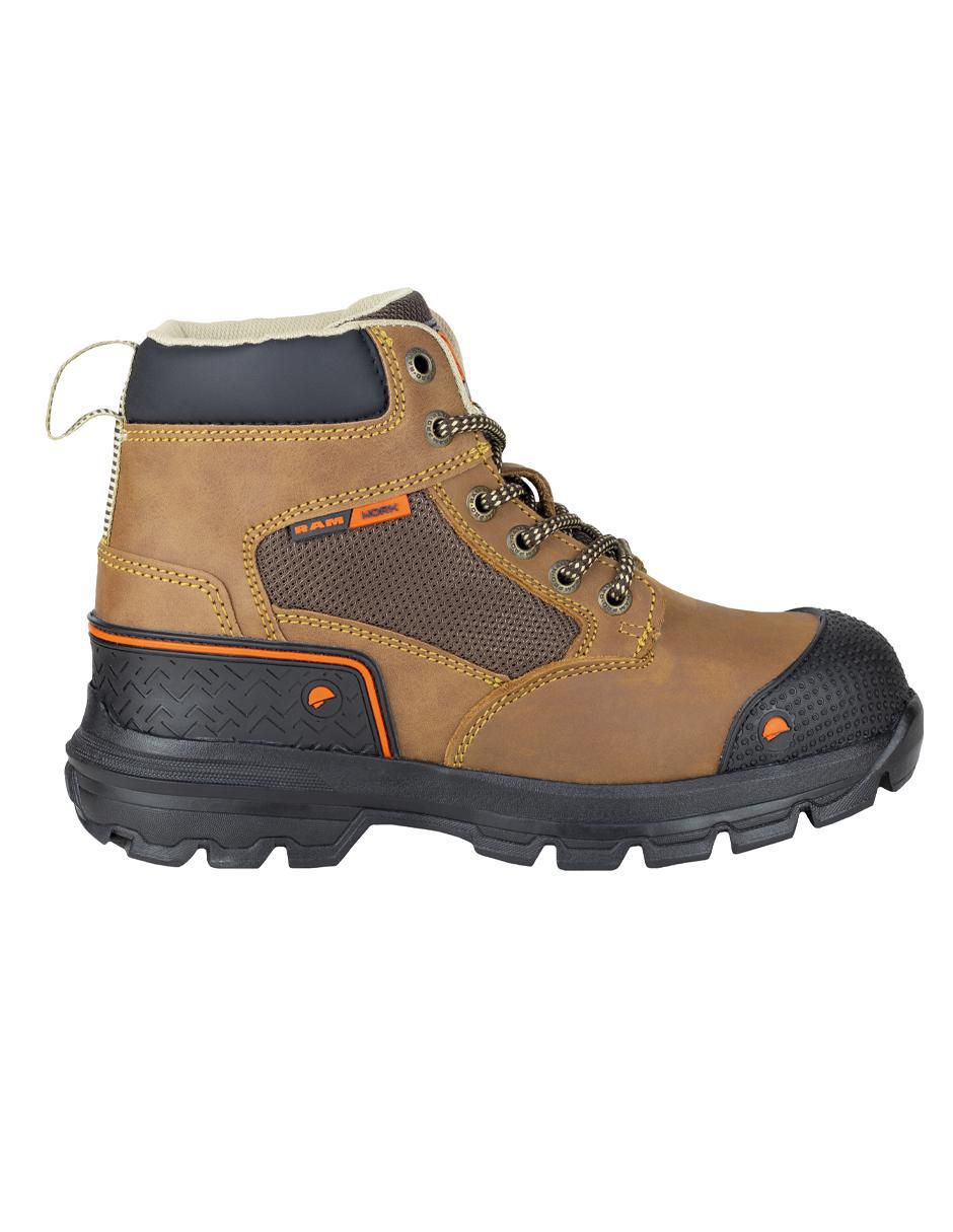 Bota industrial de cuero y tela 2