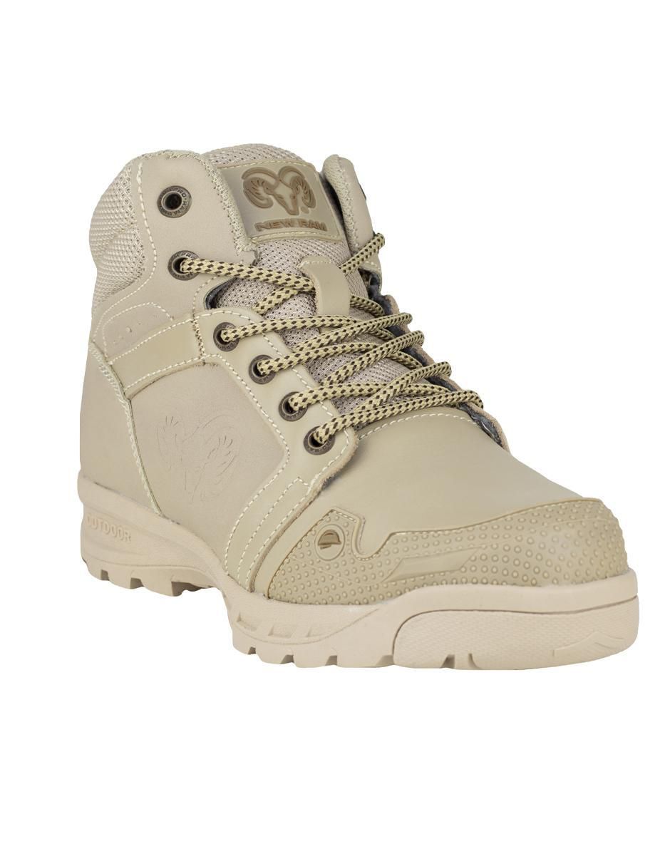 Bota industrial de cuero y tela