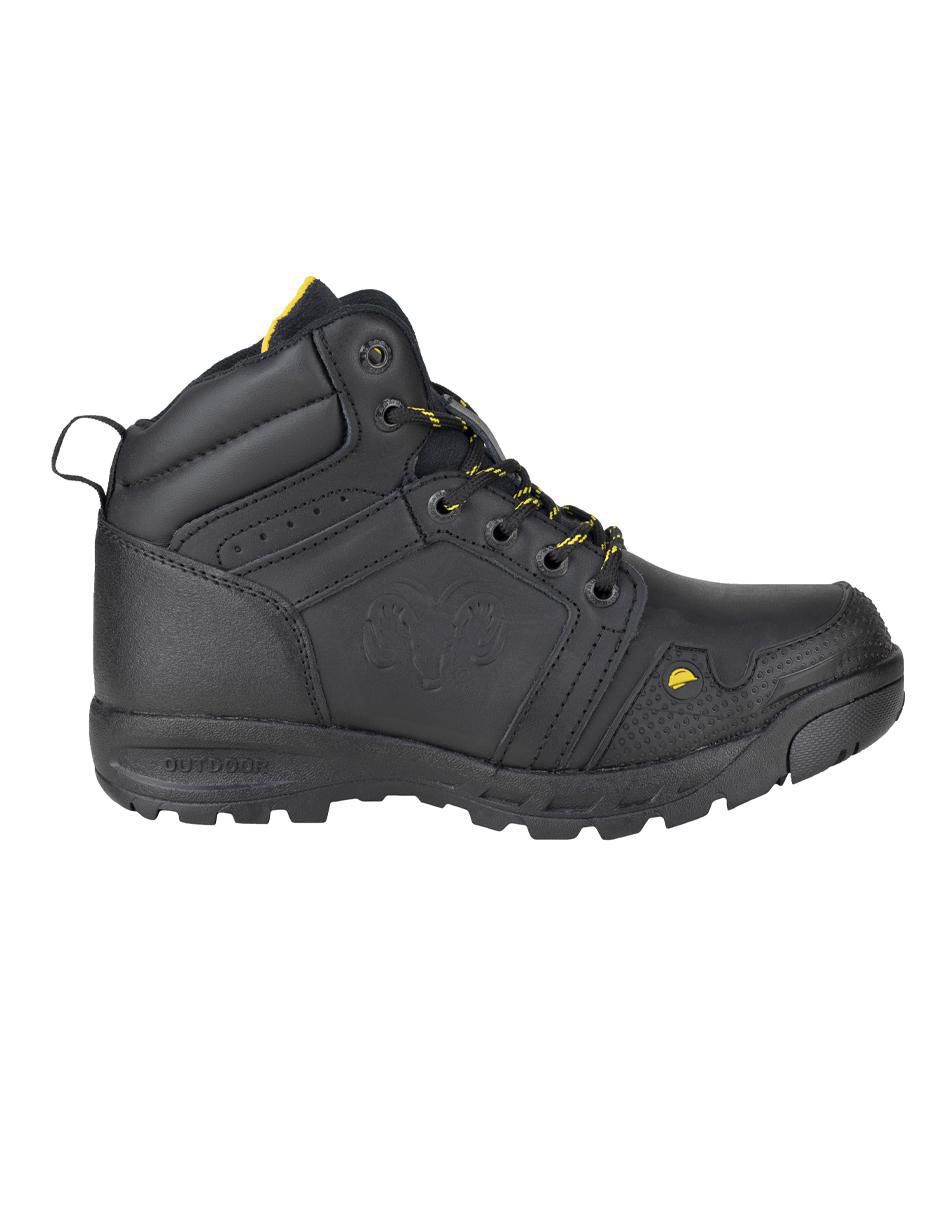 Bota industrial de cuero y tela 2
