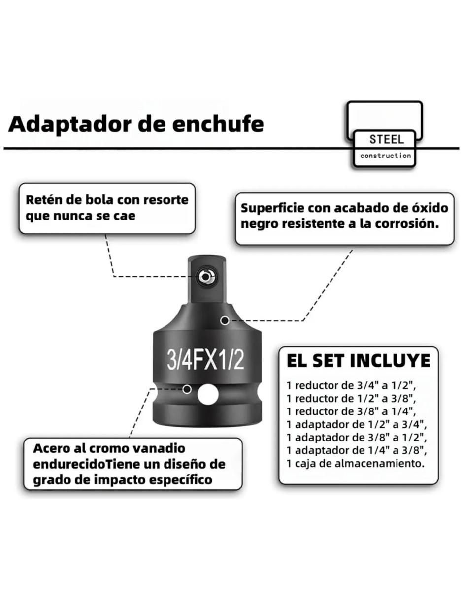 Juego de dados Adaptadores 6 piezas 4