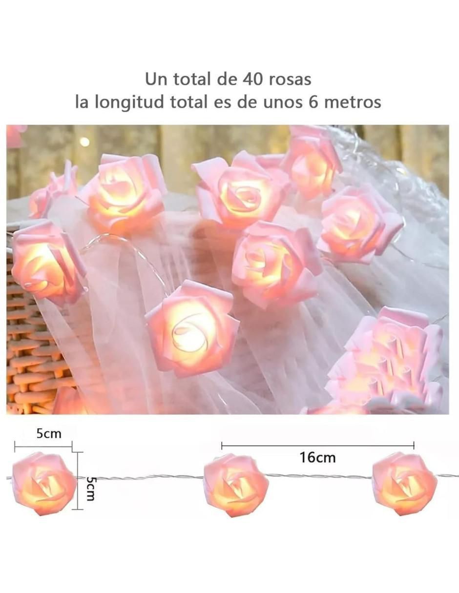 Serie de focos led serie de rosas con 40 focos 4