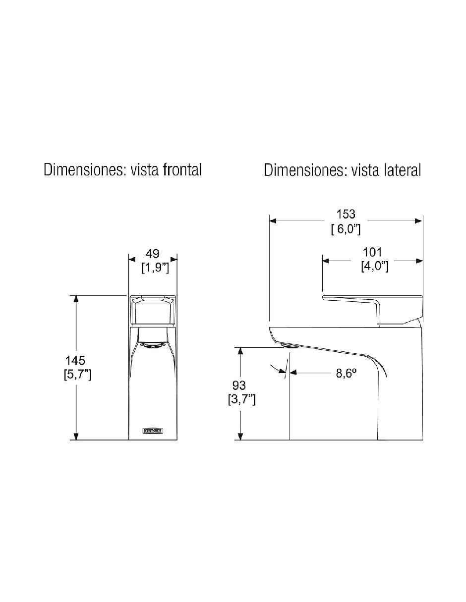 Monomando para baño 3