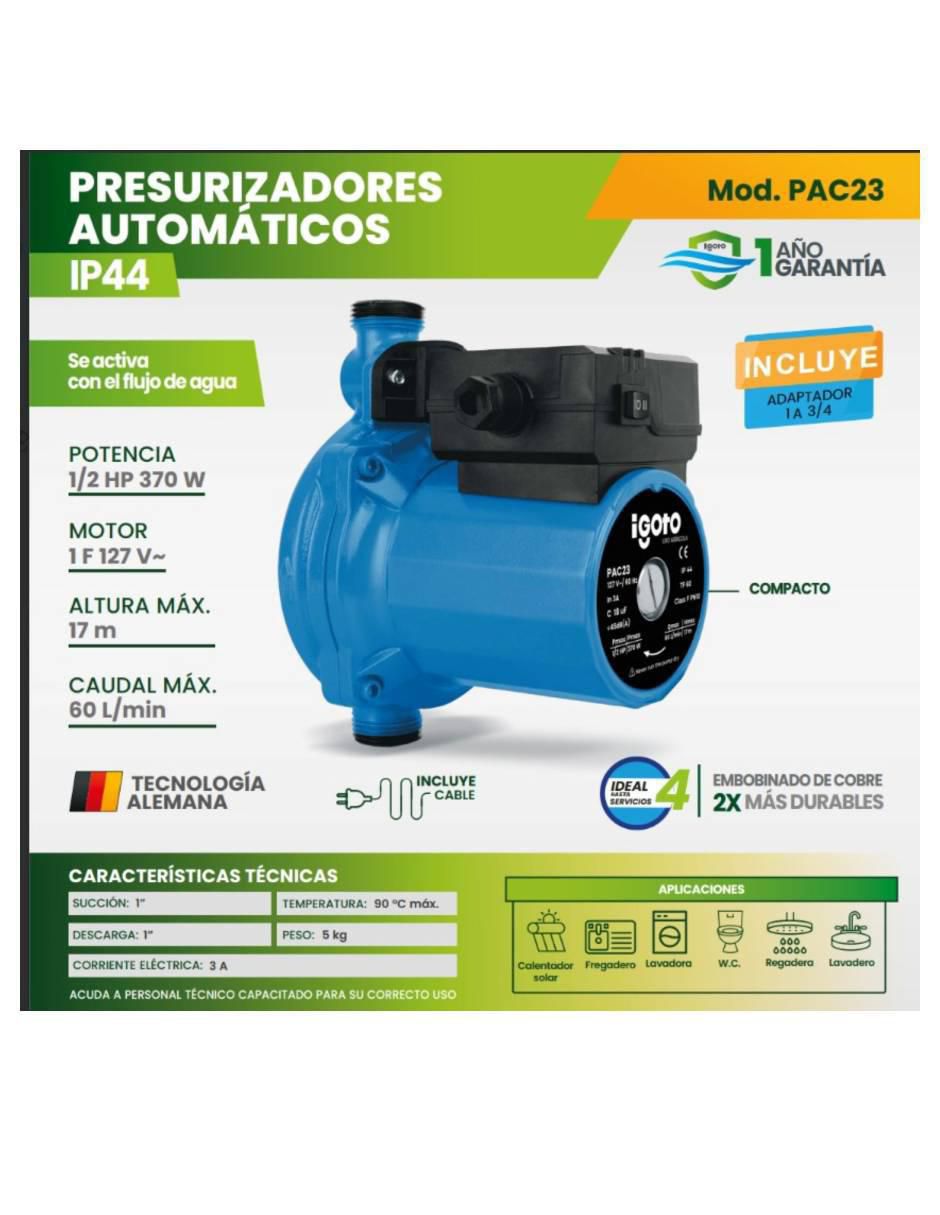 Bomba de agua presurizada 1/2 hp 2