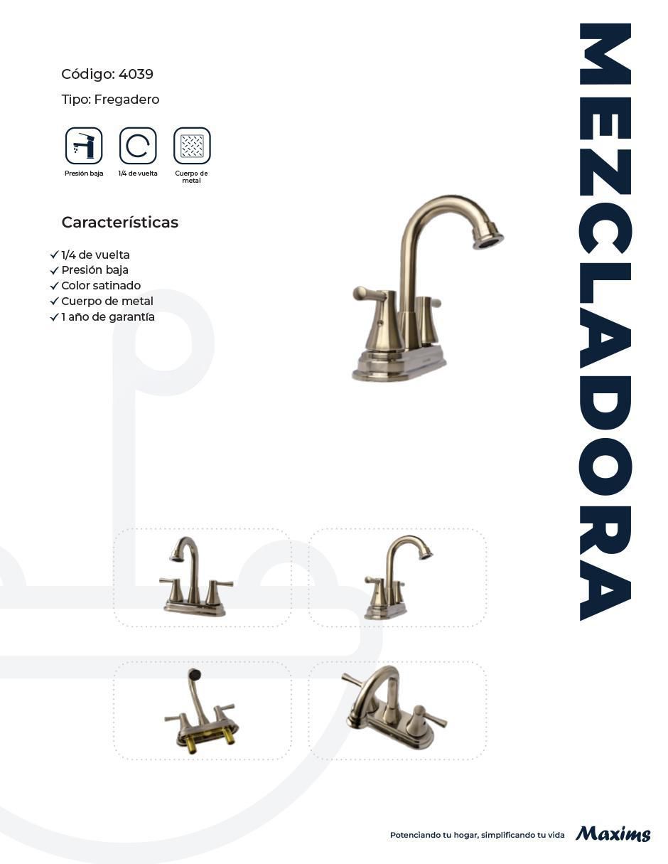 Llave mezcladora para baño 4