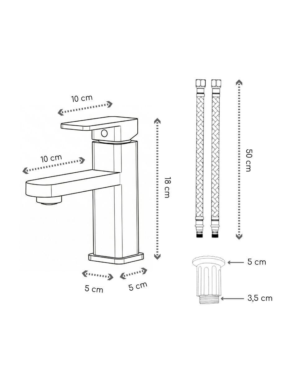 Llave mezcladora para baño Akashi 9