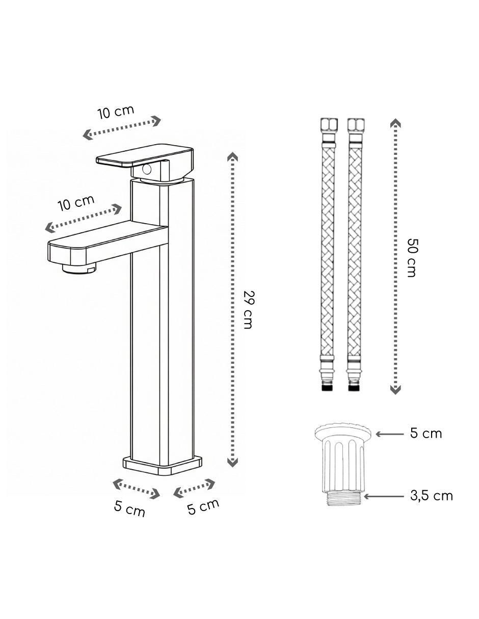 Llave mezcladora para baño Akashi 9