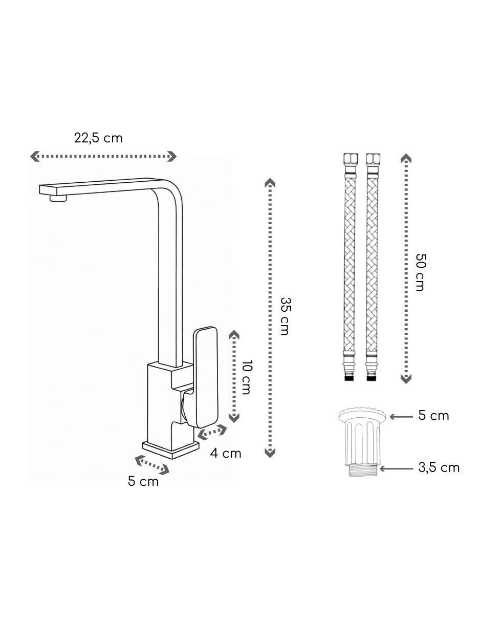 Llave mezcladora para cocina Akashi 9