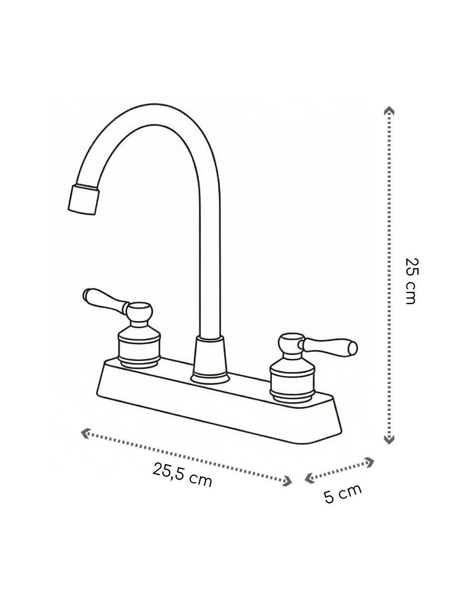 Llave mezcladora para baño 2