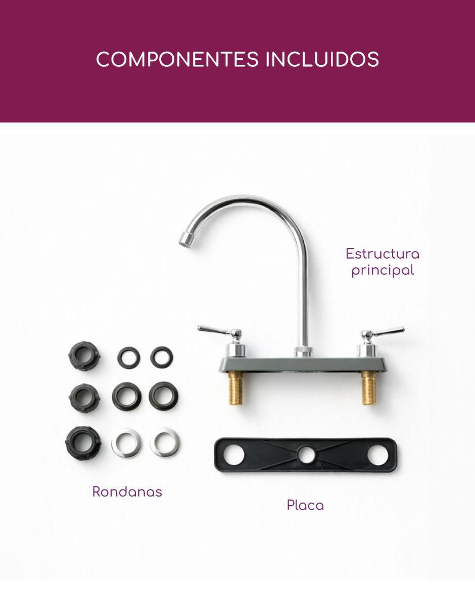 Llave mezcladora para baño 6