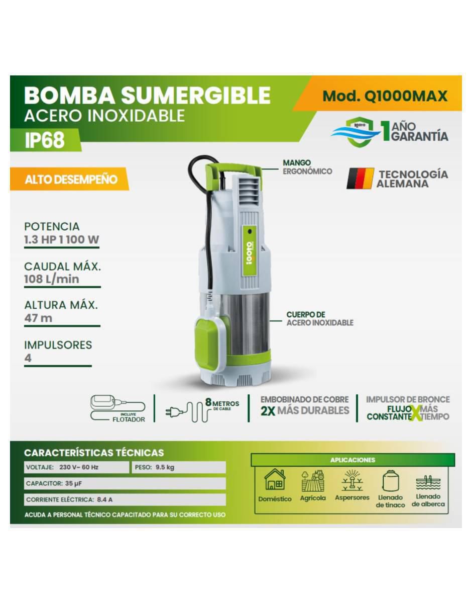 Bomba de agua sumergible 1.3 HP 2